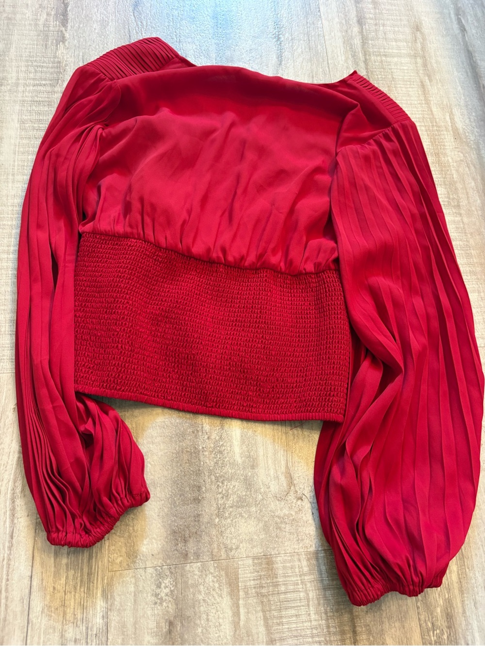 WHBM Red Blouse 12 - Picture 6 of 7